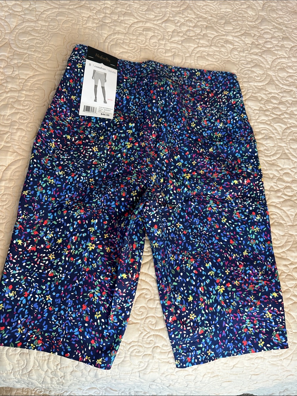 Rafaella Navy Multicolor Confetti Knit Shorts